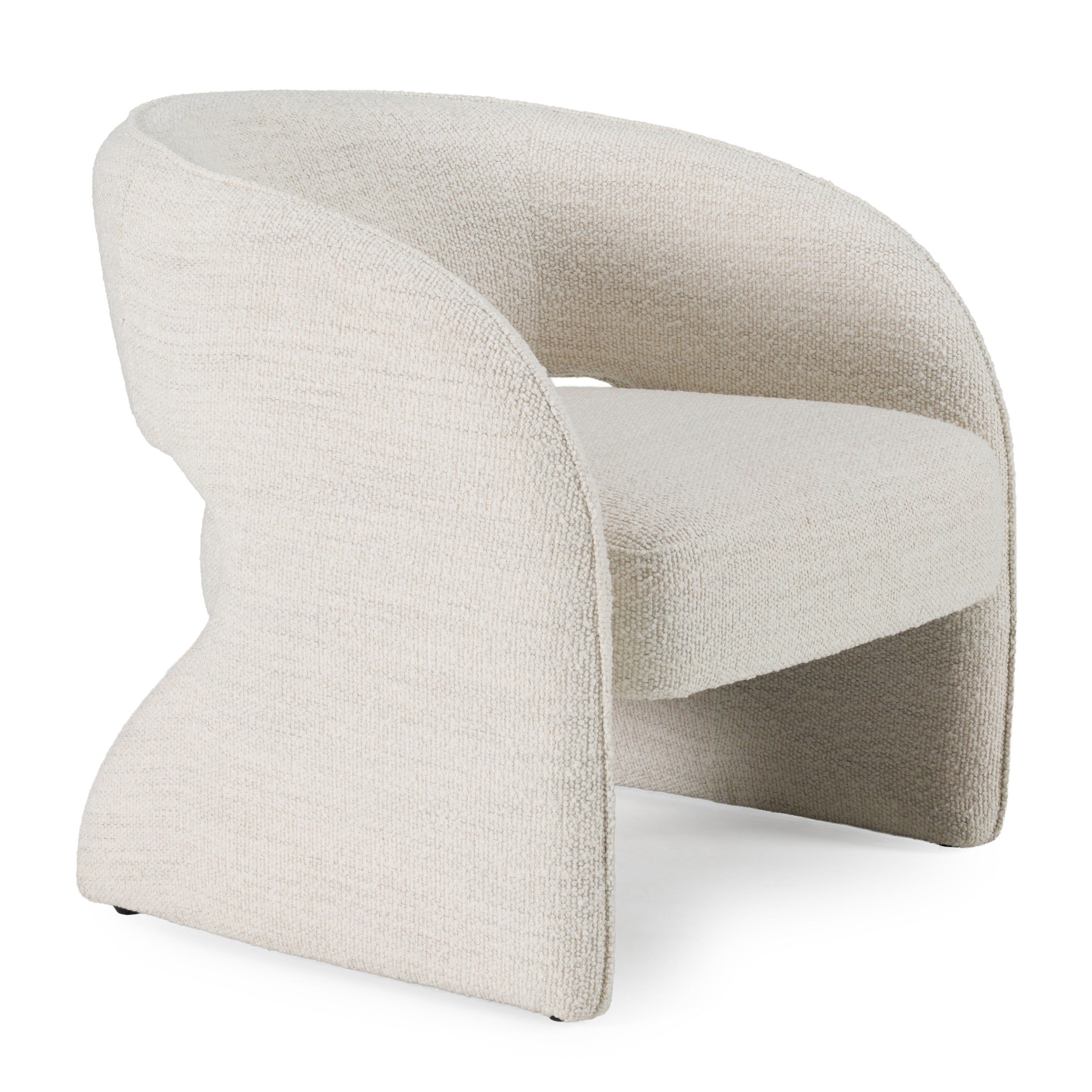 Modrest Luby - Modern Cream Fabric  Accent Chair