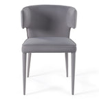 Lucero - Modern Grey Velvet Arm Dining Chair