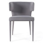 Lucero - Modern Grey Velvet Arm Dining Chair
