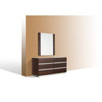 Luxor Italian Modern Ebony Mirror