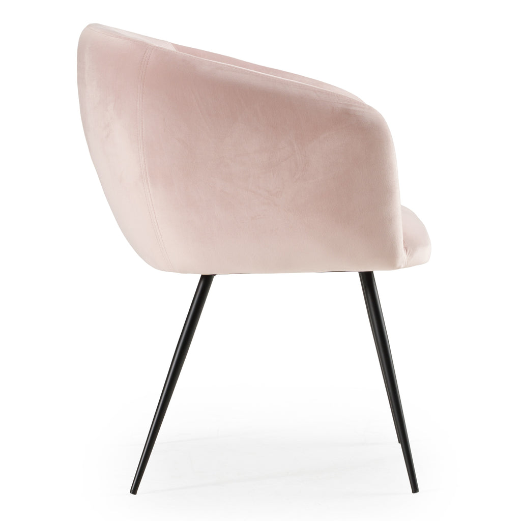 Luzerne - Modern Pink Velvet Dining Chair