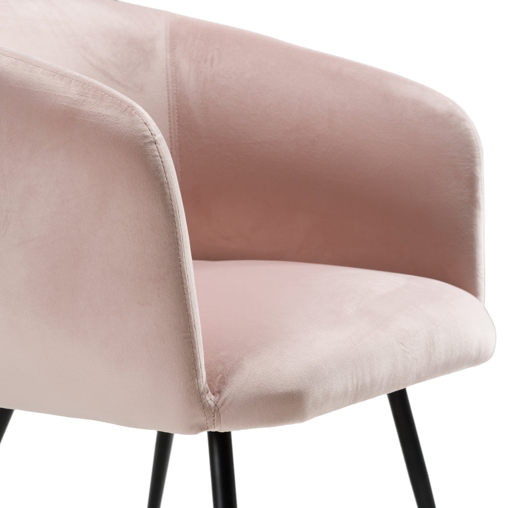 Luzerne - Modern Pink Velvet Dining Chair