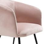 Conroy + Luzerne - Modern Black + Pink Dining Table Set