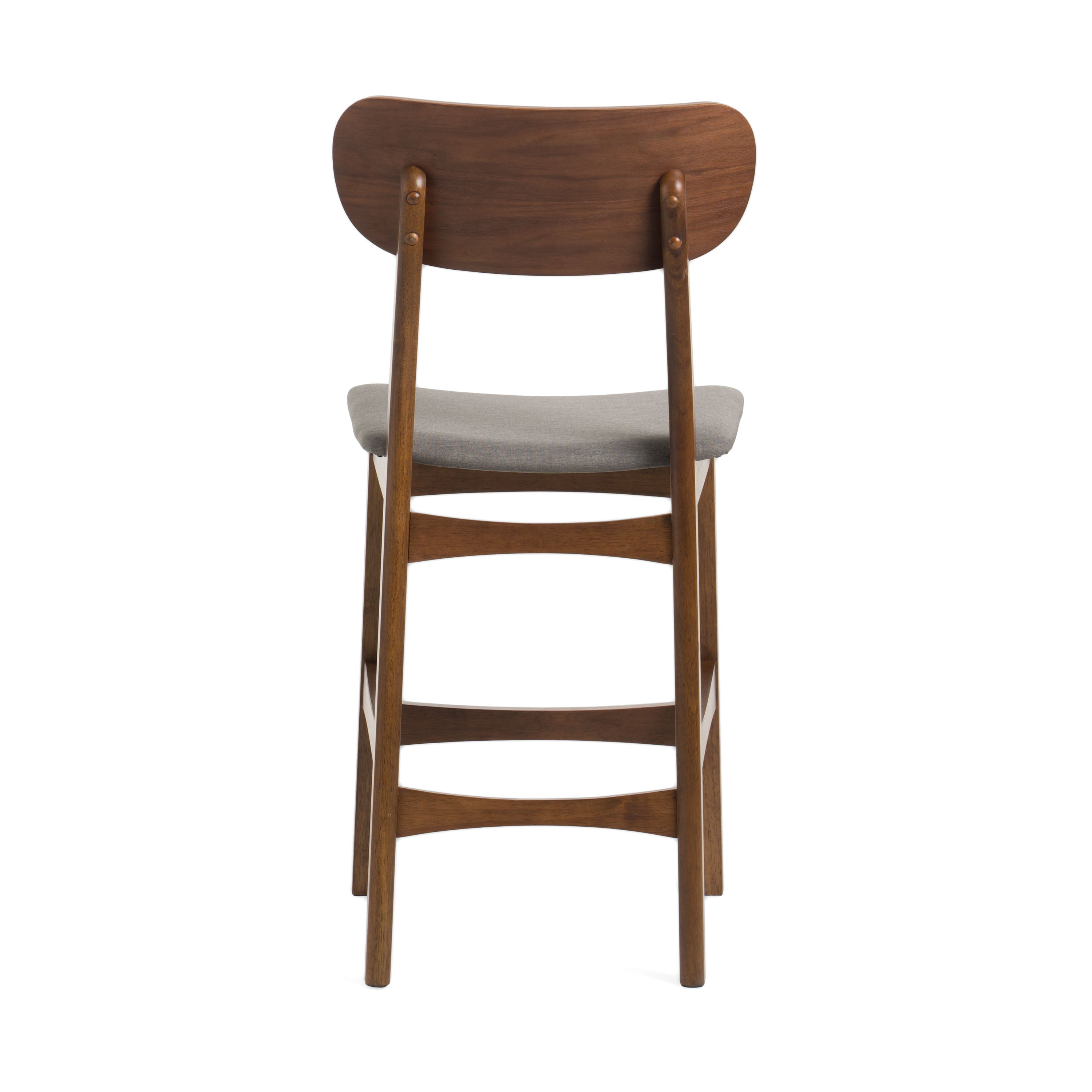 Lynn - Modern Grey & Walnut Counter Chair (Set of 2)