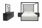 Manhattan - Contemporary Canopy Grey Bedroom Set - Contemporary Canopy Grey Bedroom Set - Queen