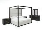 Manhattan - Contemporary Canopy Grey Bedroom Set - Contemporary Canopy Grey Bedroom Set