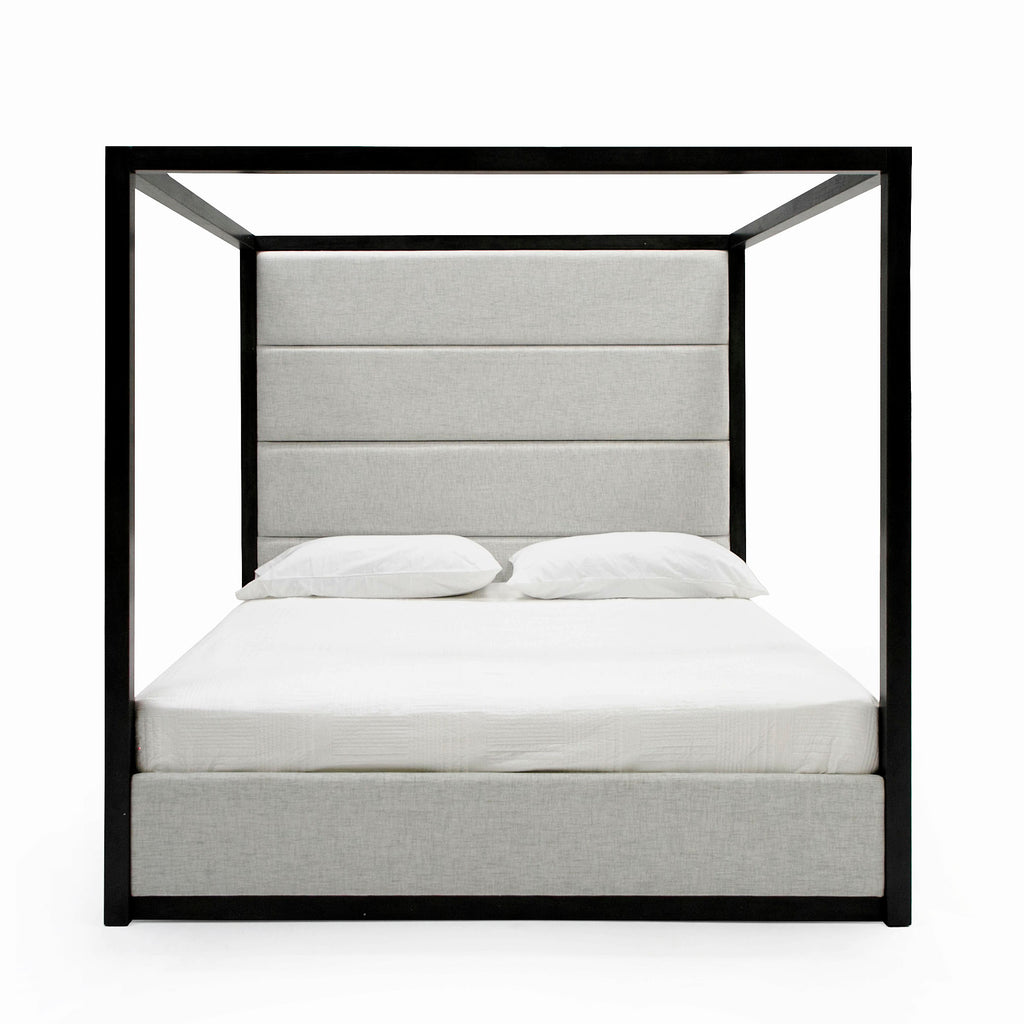 Manhattan - Contemporary Canopy Grey Bed - Contemporary Canopy Grey Bed