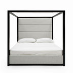 Manhattan - Contemporary Canopy Grey Bed - Contemporary Canopy Grey Bed