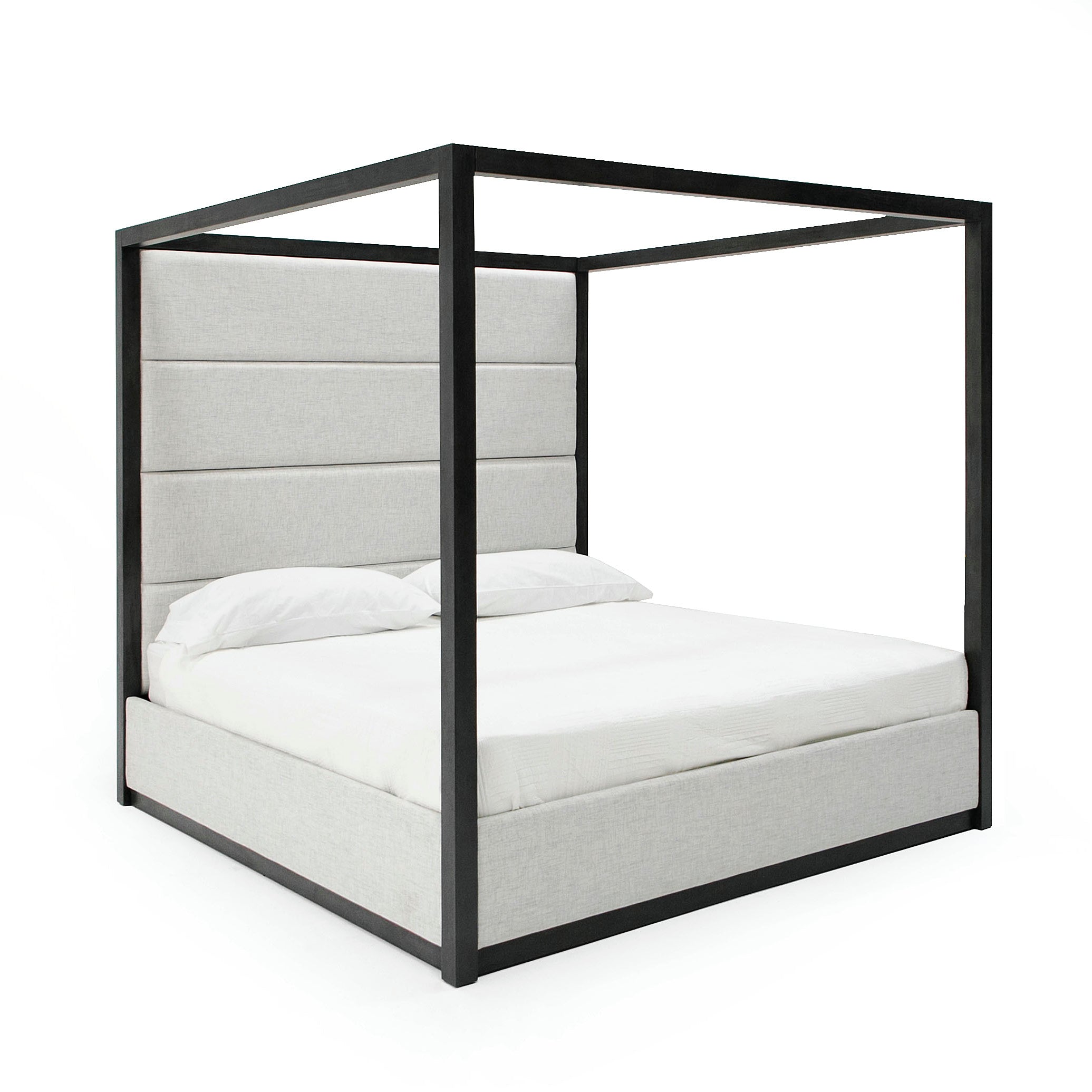 Manhattan - Contemporary Canopy Grey Bedroom Set - Contemporary Canopy Grey Bedroom Set