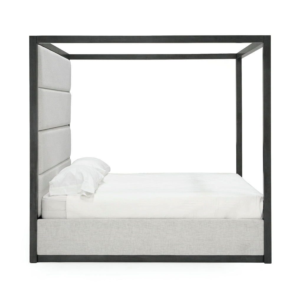 Manhattan - Contemporary Canopy Grey Bedroom Set - Contemporary Canopy Grey Bedroom Set