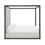 Manhattan - Contemporary Canopy Grey Bedroom Set - Contemporary Canopy Grey Bedroom Set