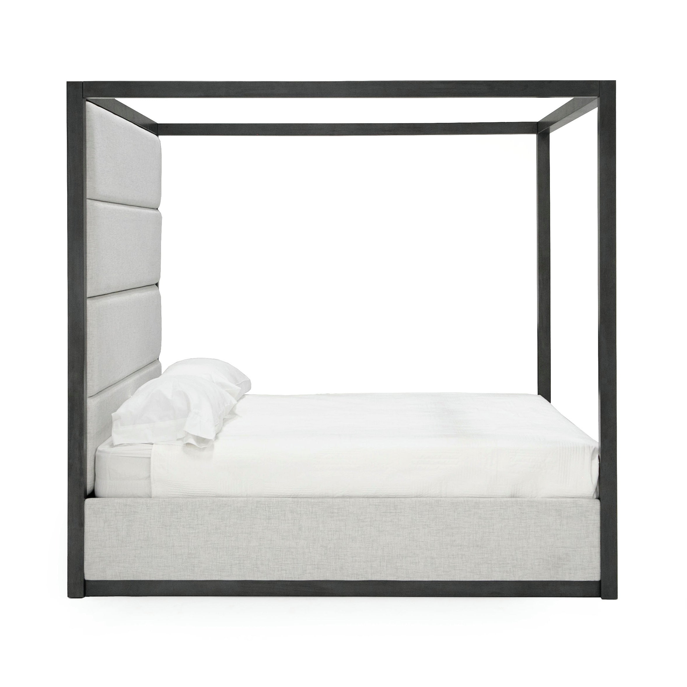 Manhattan - Contemporary Canopy Grey Bedroom Set - Contemporary Canopy Grey Bedroom Set