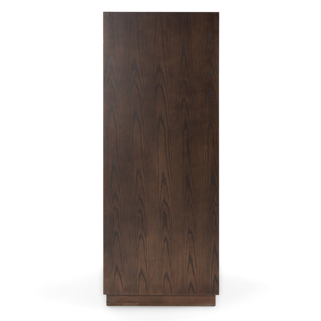 Manhattan - Contemporary Brown Oak and Gold Chest