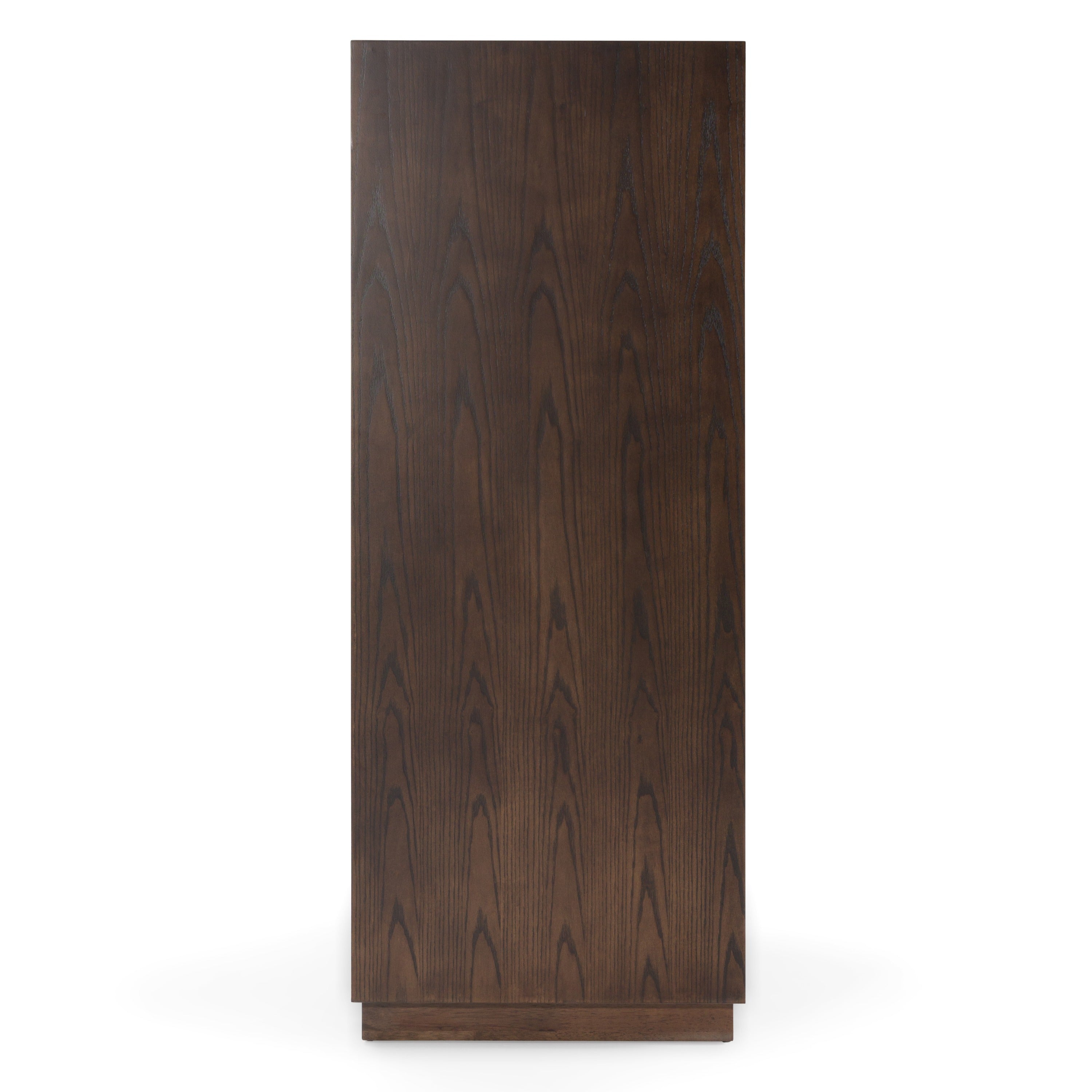 Manhattan - Contemporary Brown Oak and Gold Chest