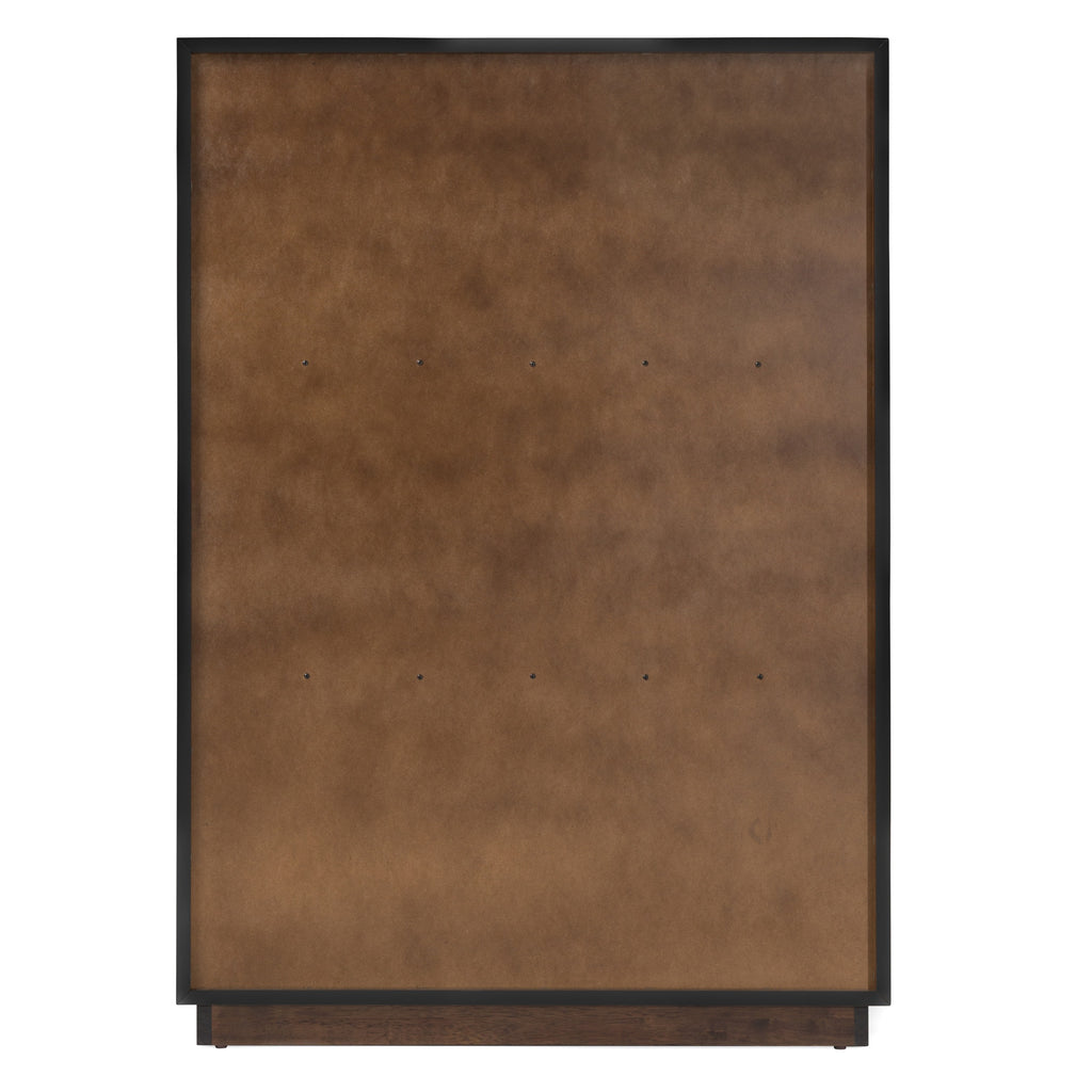 Manhattan - Contemporary Brown Oak and Gold Chest