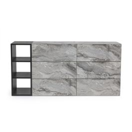 Maranello - Modern Grey Wash & Faux Marble Dresser