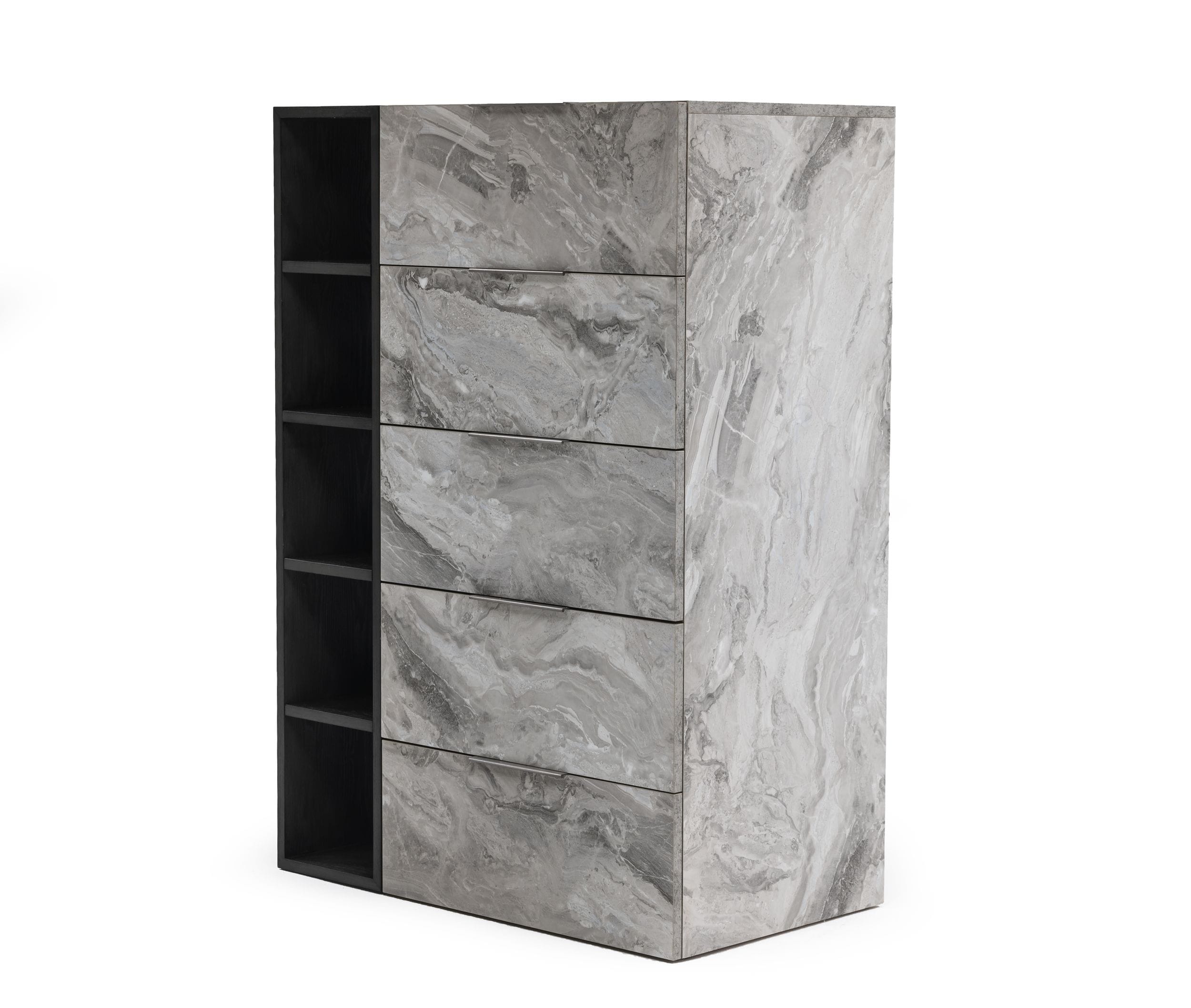 Maranello - Modern Grey Wash & Faux Marble Chest