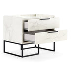 Marbella - Italian Modern White Marble Nightstand