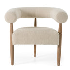 Marchland - Modern Beige Fabric + Oak Accent Chair
