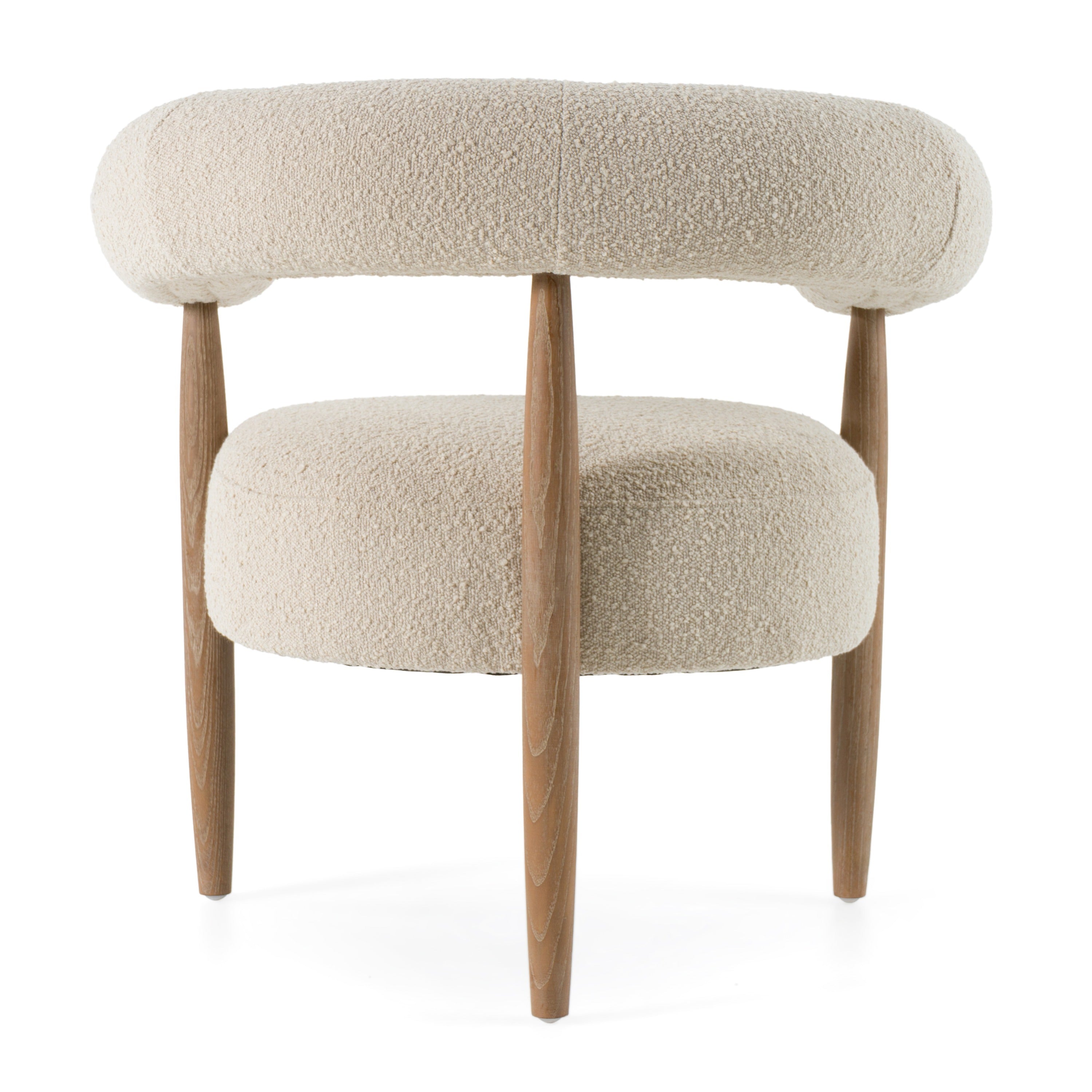 Marchland - Modern Beige Fabric + Oak Accent Chair