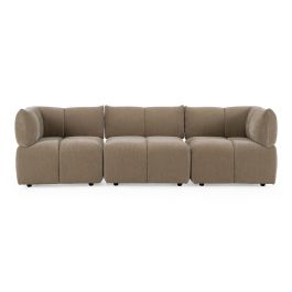 Marisol - Modern Taupe Fabric Sectional Sofa
