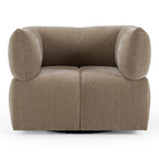 Marisol - Modern Taupe Fabric Swivel Accent Chair