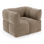 Marisol - Modern Taupe Fabric Swivel Accent Chair