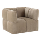 Marisol - Modern Taupe Fabric Swivel Accent Chair