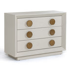 Marjorie - Modern Cream & Brushed Gold Nightstand