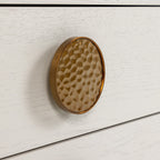 Marjorie - Modern Cream & Brushed Gold Nightstand