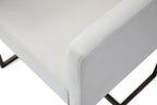 Marty - Modern Off-White & Copper Antique Brass Dining Chair