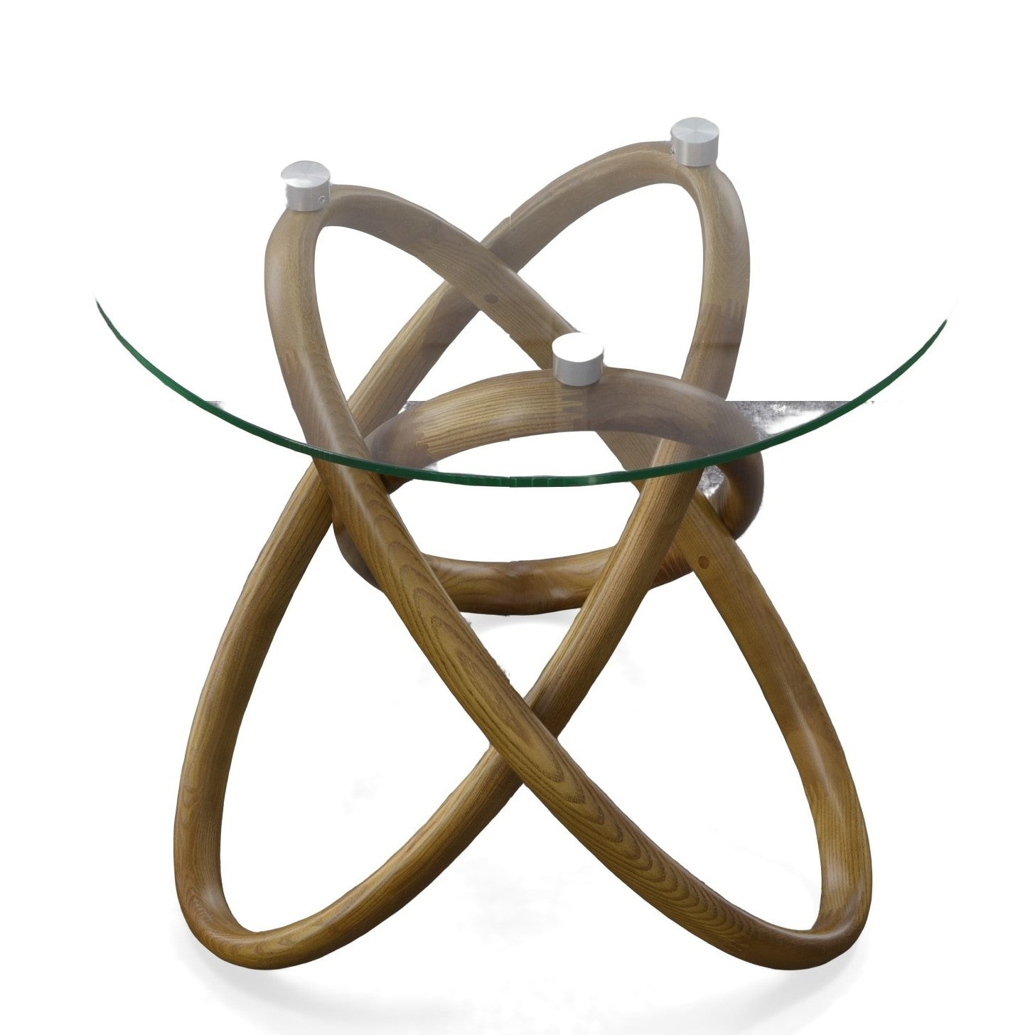 Mason - Modern Glass + Walnut End Table