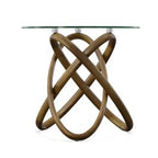 Mason - Modern Glass + Walnut End Table