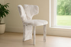 Masuda - Modern Beige Pattern Fabric Dining Chair (Set of 2)