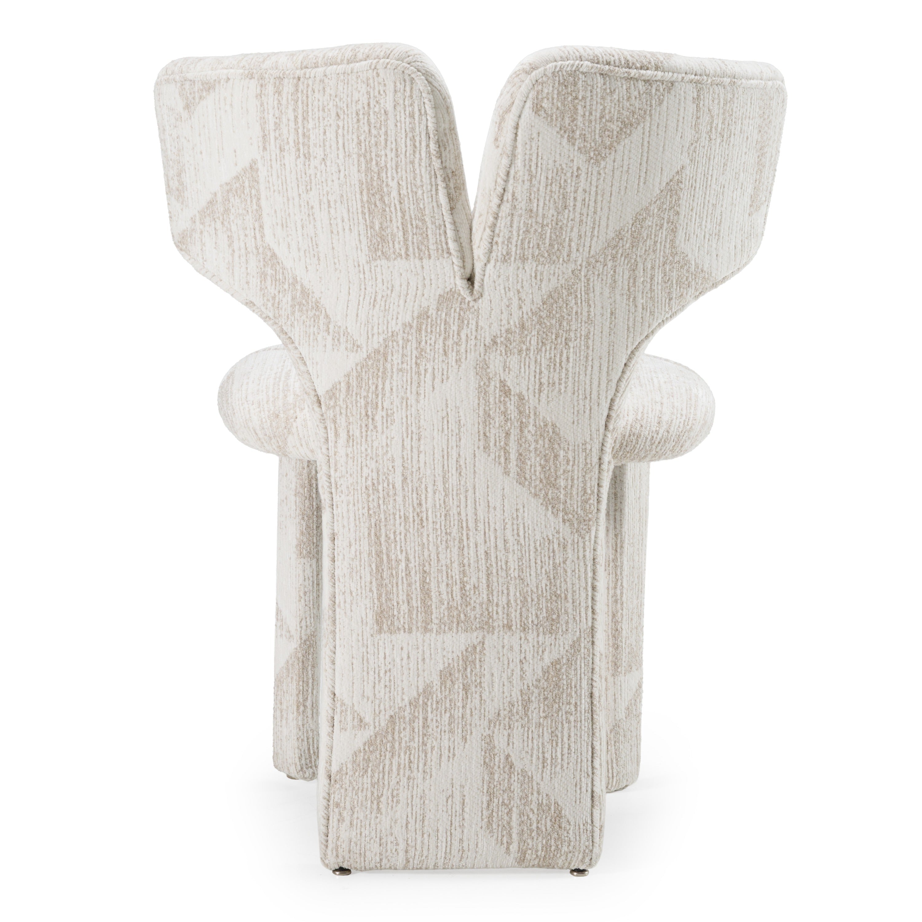 Masuda - Modern Beige Pattern Fabric Dining Chair (Set of 2)
