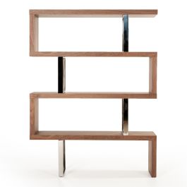 Maze Modern Walnut Bookcase