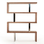 Maze Modern Walnut Bookcase