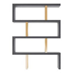 Maze - Elm Grey & Gold Bookcase