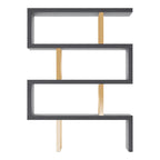 Maze - Elm Grey & Gold Bookcase