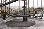 Maze - Elm Grey & Gold Bookcase