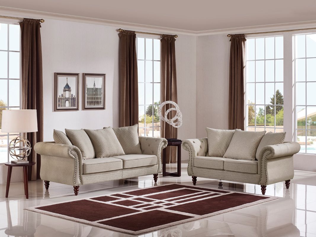 Divani Casa Nadine Sofa snd Loveseat