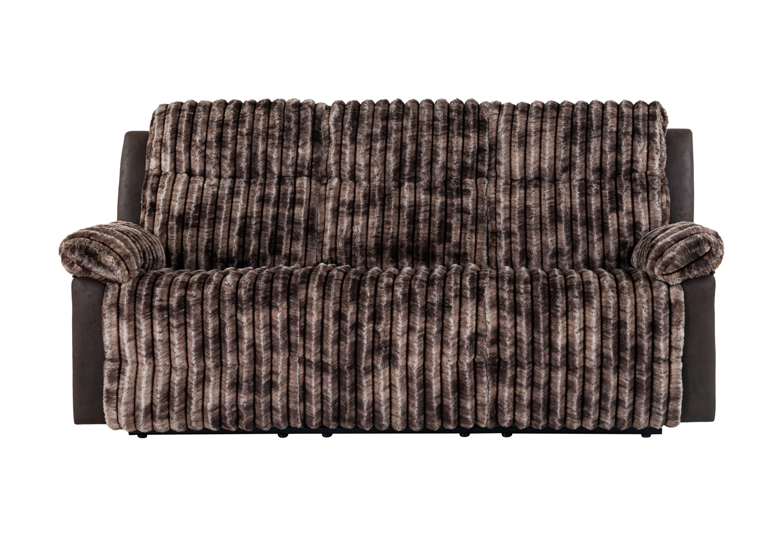 U6028 BROWN RECLINING SOFA
