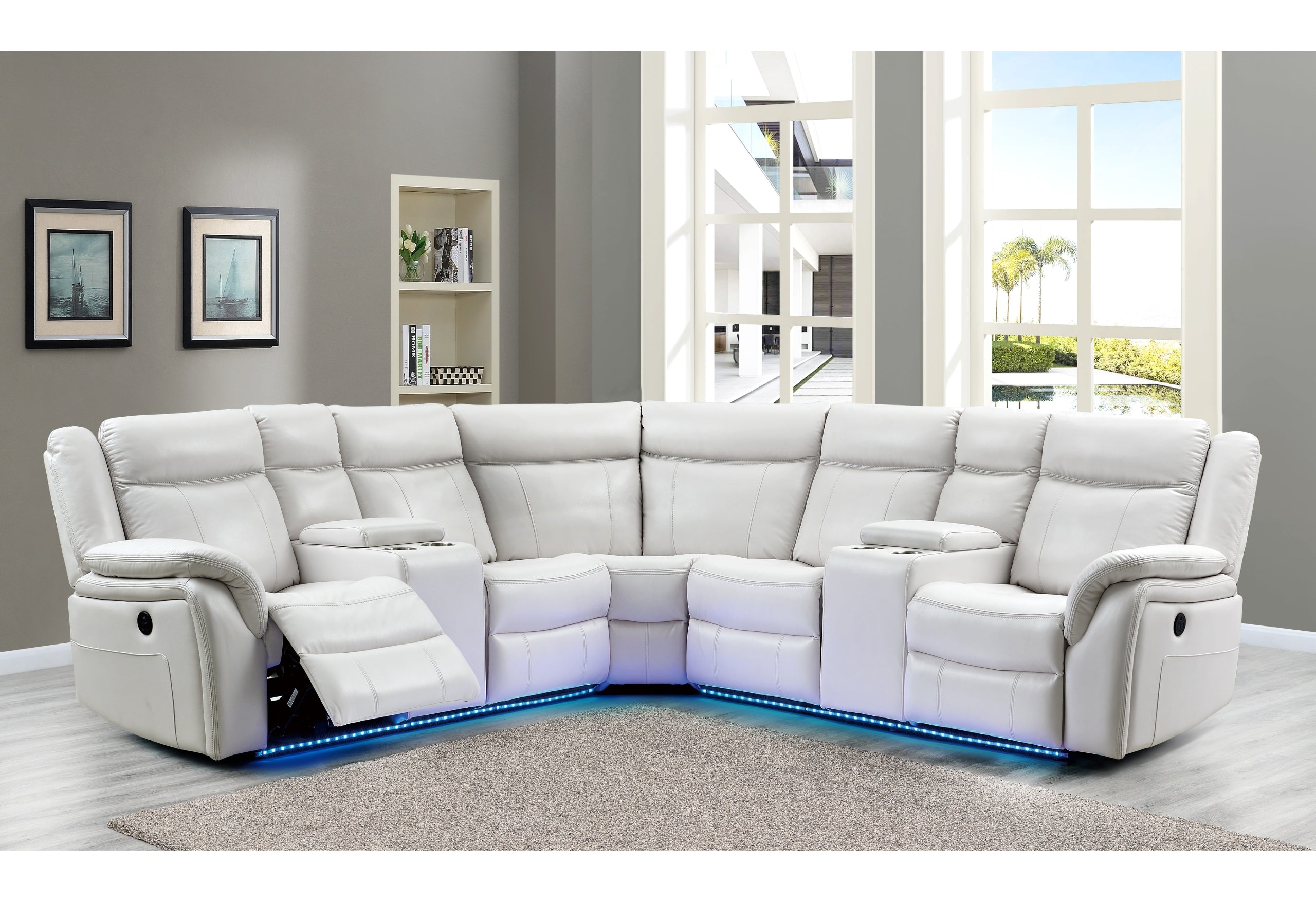 UM02 BLANCHE WHITE SECTIONAL