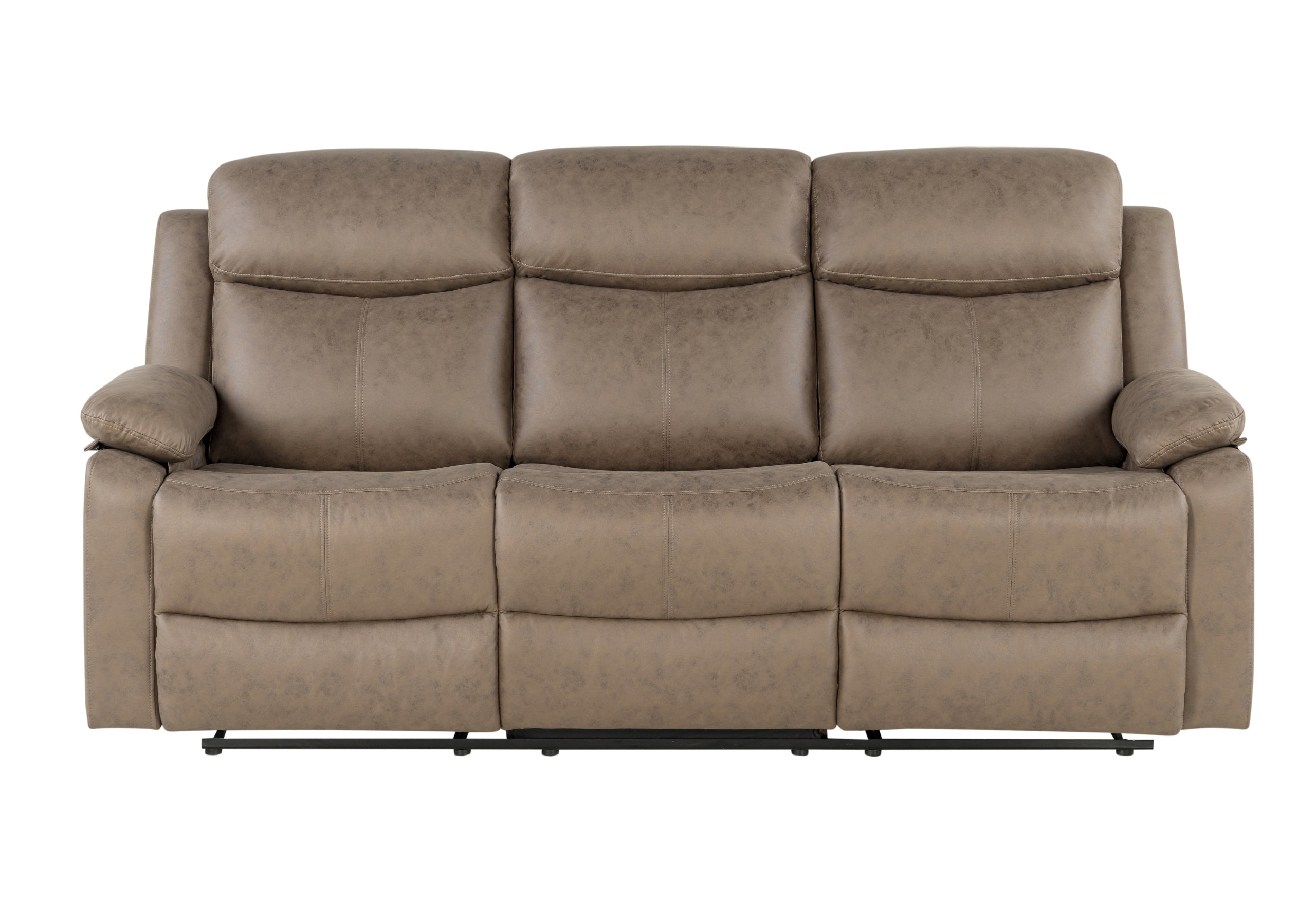 U6026 BROWN RECLINING SOFA