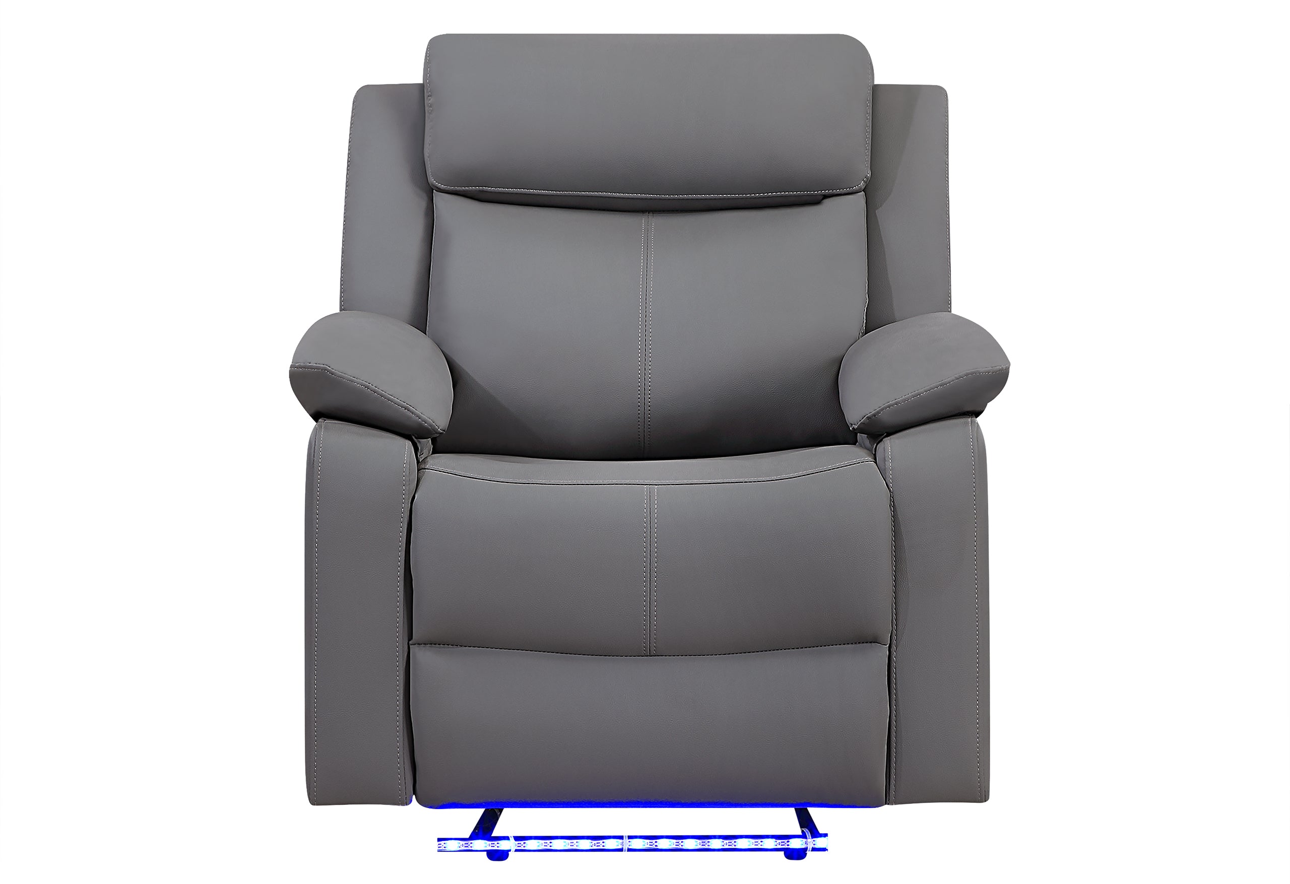 U6026 GREY PU 46A GLIDER RECLINER WITH LED