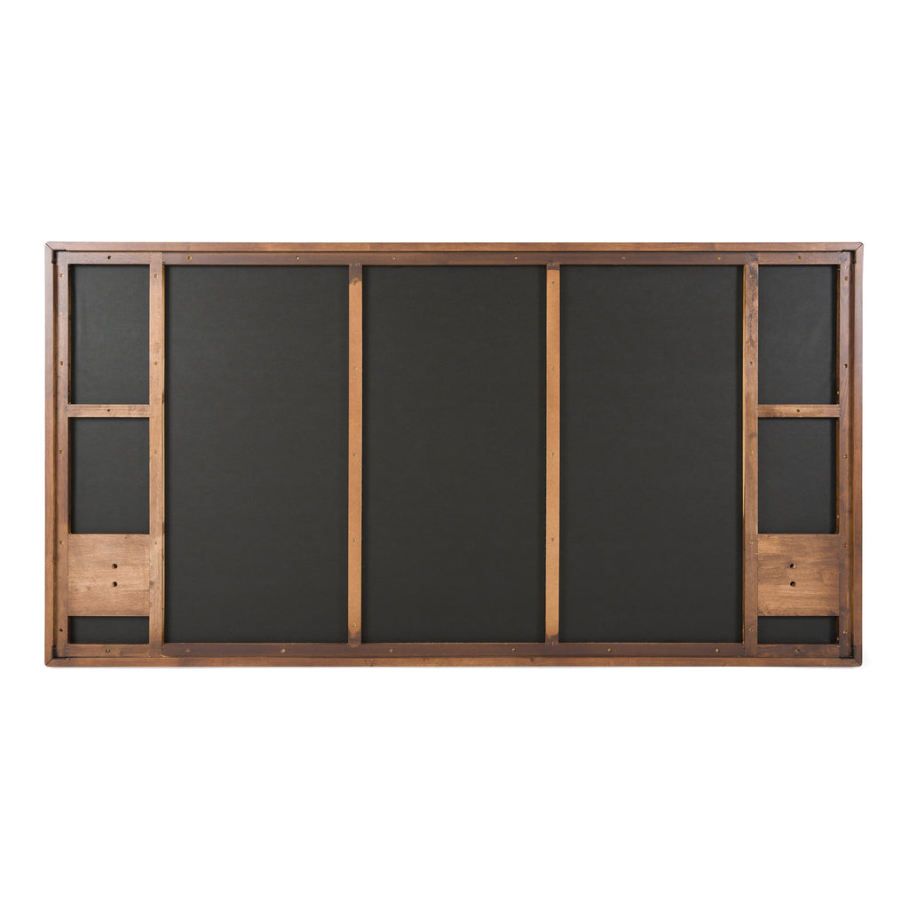 Metcalf - Mid-Century Walnut & Grey Bed - Mid - Century Walnut & Grey Bed
