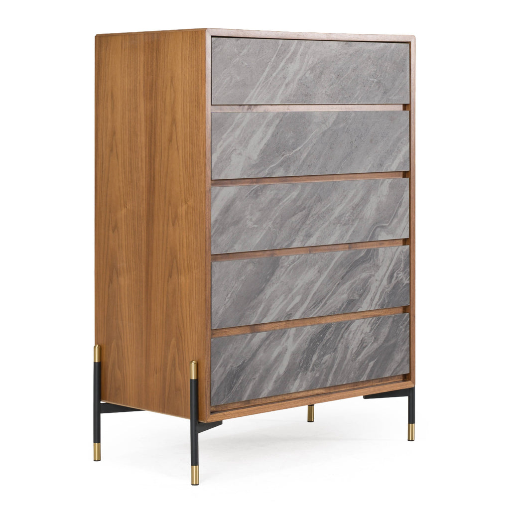 Metcalf - Mid-Century Walnut & Grey Chest