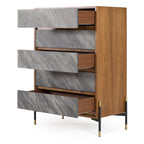 Metcalf - Mid-Century Walnut & Grey Chest