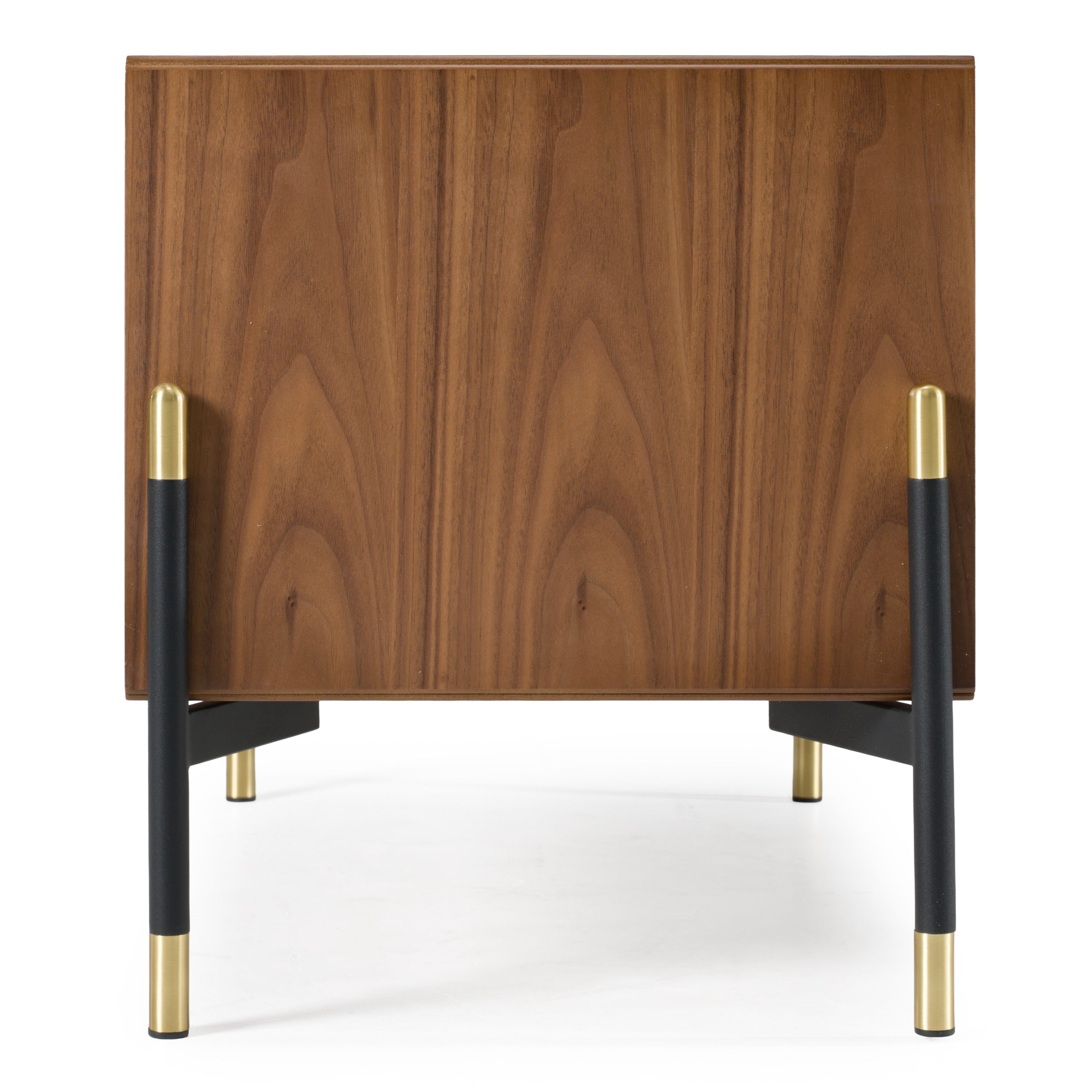 Metcalf - Mid-Century Walnut & Grey Nightstand