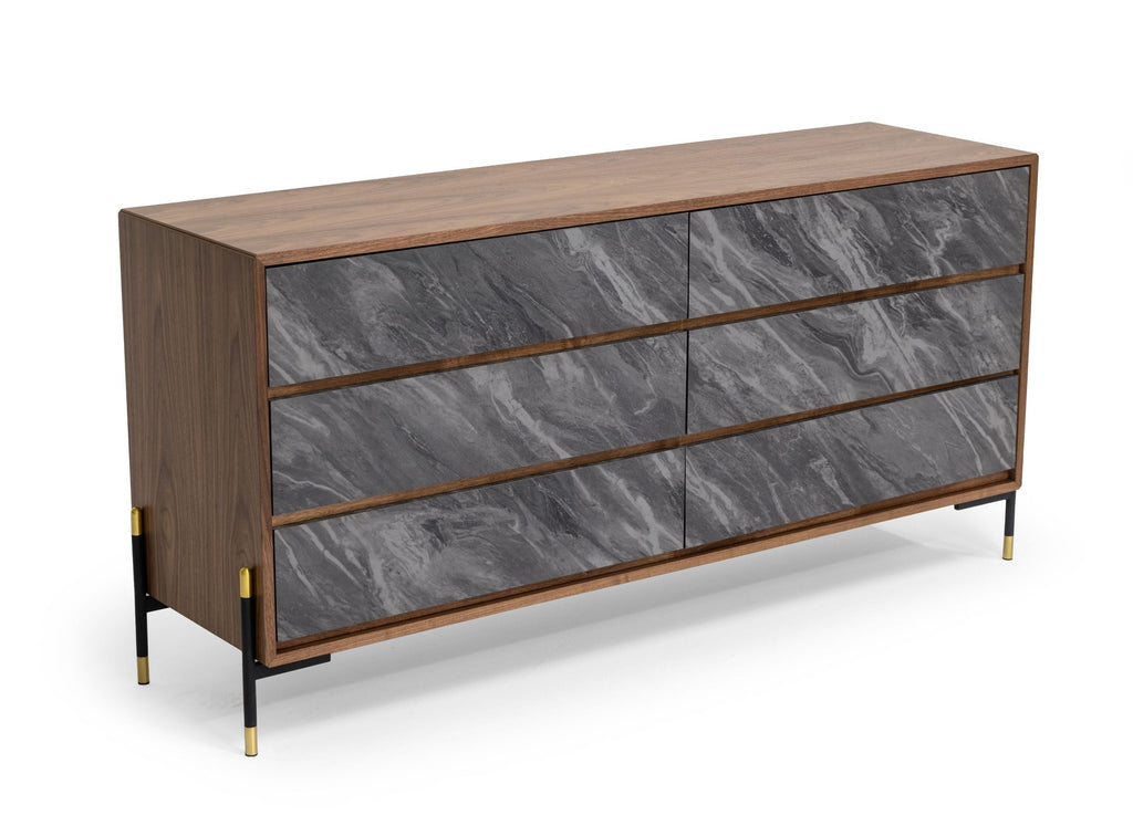 Metcalf - Mid-Century Walnut & Grey Dresser